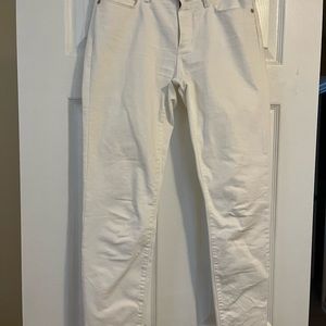 Banana Republic skinny white jeans.